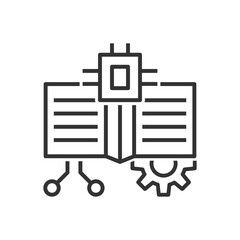 Ai Book Chip Icon - Smart Book Processor Icon