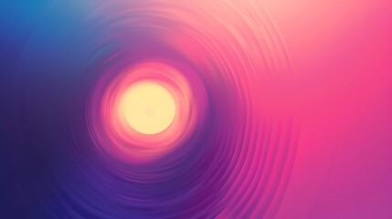 Vibrant concentric rings abstract wallpaper background with a warm glowing center