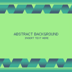 Abstract Spiral Ribbon Frame Background, Green Tone GB-esque Pixel Art Styled Graphics
