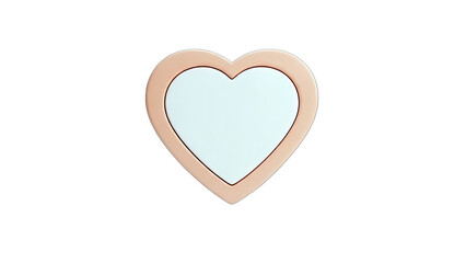 Heart-shaped Mirror Isolated on White Background