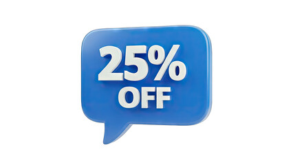 25% Off Speech Bubble - Discount Offer