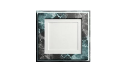 Marble Picture Frame Isolated on White Background