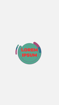Minimal Looping Circles Motion Vertical Title Animation