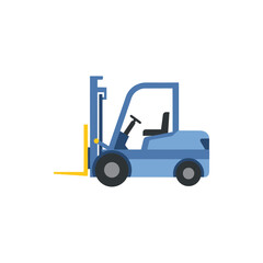 Minimalistic Illustration of a Forklift in a Modern Industrial Setting