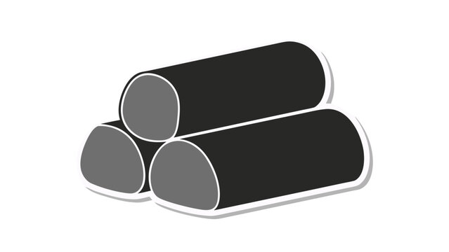 black and white plastic pipes