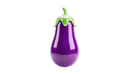 3D Rendered Eggplant Isolated on White Background