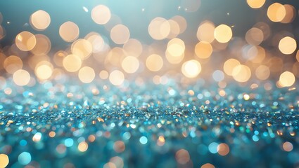 blurry abstract background with shiny sparkling glitter and bokeh lights for luxury texture