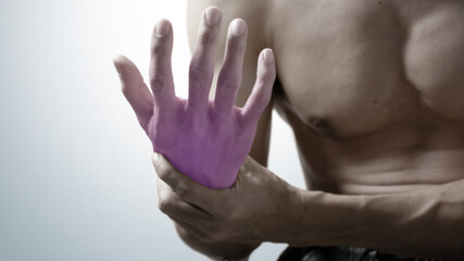 A man experienced numbness in his hands.