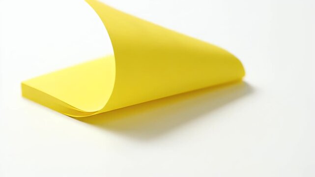 A Stack of Yellow Sticky Notes on a Clean White Background Ready for Notes and Reminders