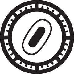 Abstract Oval Shape Inside a Circular Gear-like Frame