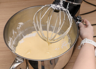 Make the dough, ingredients in the bowl of a food processor