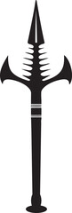 Silhouette of a trident, a mythical weapon of the sea god Neptune