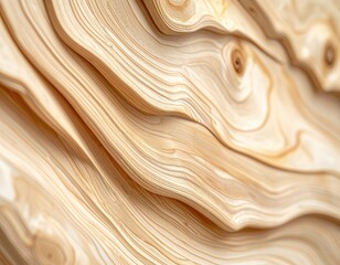 Obraz premium Abstract close-up texture of layered, flowing light wood grain.