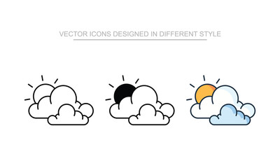 Obraz premium Weather vector icon stock isolated on white sheet