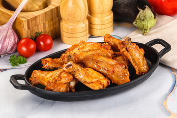 Grilled spicy chili chicken wings