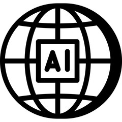 artificial intelligence illustration, chipping technology, ai generation, vector icon