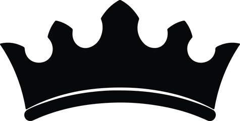 Vector Simple elegant royal crown king queen tiara minimalist silhouette Illustration © AbuSadat