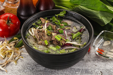 Vietnamese cuisine - Pho Bo soup with beef