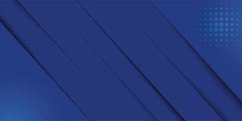 Modern abstract blue background with diagonal line. Simple graphic design element. Futuristic concept. Horizontal banner template with space for your text. Vector