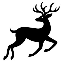 Obraz premium Deer silhouette vector illustration