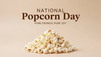 National popcorn day celebration with a delicious popcorn heap