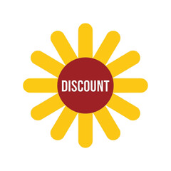 Bright Discount Sunburst Vector Graphic for Promotional Marketing and Sales Campaigns