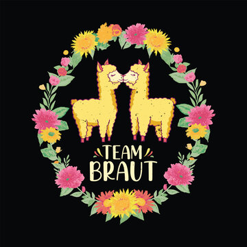 Team Braut Funny Cute T-Shirt Design