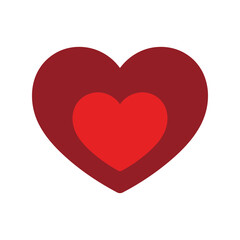 Stylish Double Heart Vector Illustration for Romantic Designs and Valentine's Day Graphics