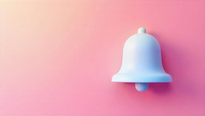 Sleek bell icon, pastel color palette Clean design for alert notification , color, element