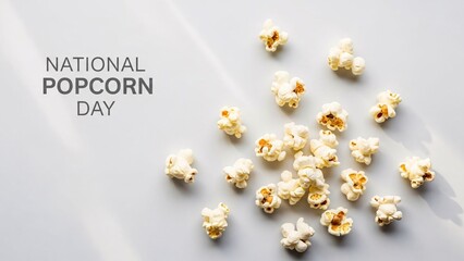 National popcorn day celebration with freshly popped popcorn
