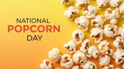 National popcorn day celebration with freshly popped popcorn