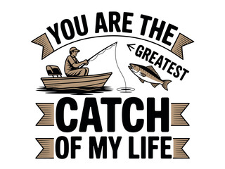 Heartfelt Fishing Tribute Graphic Design