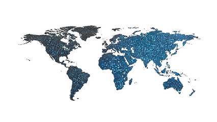 Fototapeta premium World Map Abstract Mosaic on White Background