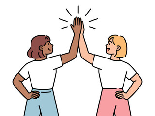 Two Women Giving High Five