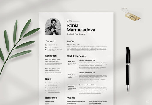 Resume CV, and Cover Letter Layout