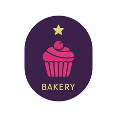 Delicious Pink Cupcake Vector Design for Bakery Branding, Logos, and Marketing - Sweet Treats Graphic Art