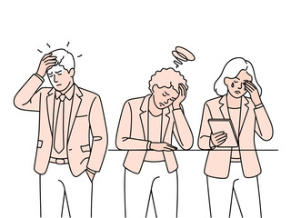 Stressed Business People at Work