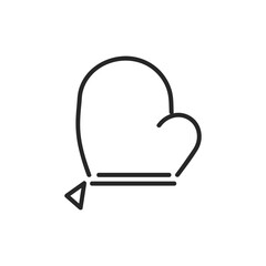 シンプルなミトンのアイコン