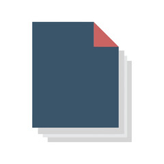 Minimalist Vector Stack of Papers with Corner Fold for Modern Design Projects and Presentations