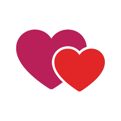 Valentine's Day Hearts Vector Illustration for Romantic Designs, Love Themes, and Wedding Invitations