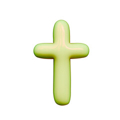 Obraz premium Alphabet, Number and Symbol 3D Word Soft Lime Glossy Digital Powerup