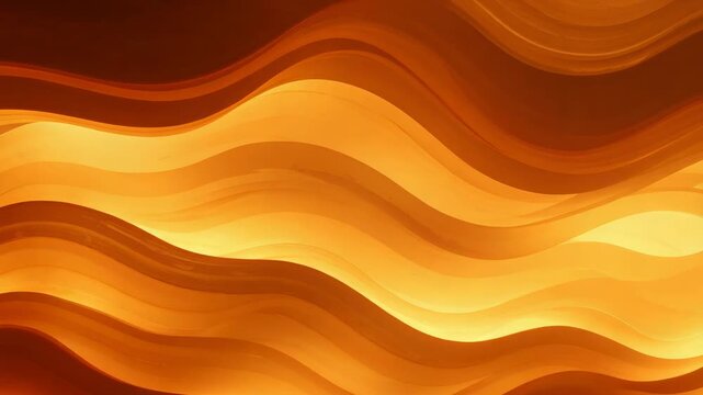 Loop starting stacked wavy bands with central glow shifting across digital backdrop, forming loop
