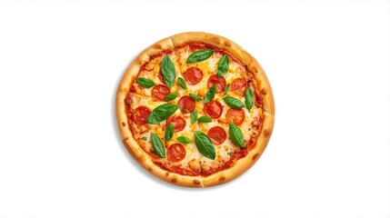 pizza on a white background