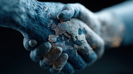 Business Partnership and International Trade Concept with Digital Global Network Map