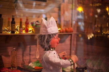 artificial food at the mall as a sample