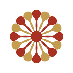 Elegant Geometric Flower Design - Colorful Abstract Vector for Modern Art, Decoration, and Branding