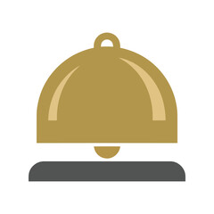Elegant Service Bell Icon Vector for Hospitality and Restaurant Industry, Premium Quality Design for Print and Digital Use