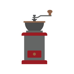 Vintage Coffee Grinder Vector Illustration with Retro Design for Cafe Decor and Food Branding