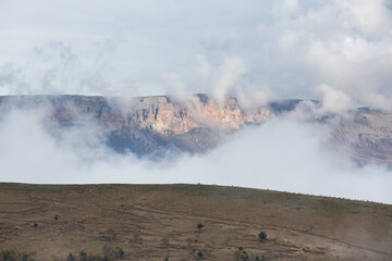 Fototapeta premium View of Caucasus mountains in autumn