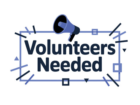 Volunteers Needed Sign with Megaphone